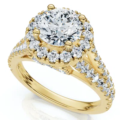 Pompeii3 Certified 1.5ct Hidden "n" Initial Diamond Engagement Ring 10k Gold Lab Grown In Silver