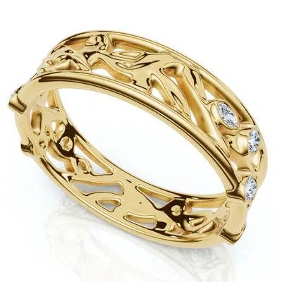 Pompeii3 Certified 1/6ct Botanical Diamond Accent Ring 14k Gold Or Platinum Lab Grown