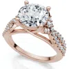 Pompeii3 Certified 2 1/2ct Diamond Crossover Engagement Ring 14k Gold Of Pt Lab Grown In Gold