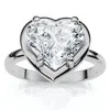 Pompeii3 Certified 2 1/2ct Heart Diamond Button Engagement Ring 14k Gold Or Pt Lab Grown