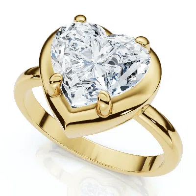 Pompeii3 Certified 2 1/2ct Heart Diamond Button Engagement Ring 14k Gold Or Pt Lab Grown