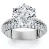 Pompeii3 Certified 2 1/2ct Kayle Diamond Engagement Ring 14k Gold Or Platinum Lab Grown In Silver
