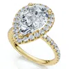 Pompeii3 Certified 2 1/3ct Pear Diamond Engagement Ring Halo 14k Gold Or Pt Lab Grown
