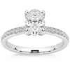 Pompeii3 Certified 2 1/4ct Oval Diamond Engagement Ring 14k Gold Lab Grown In Silver