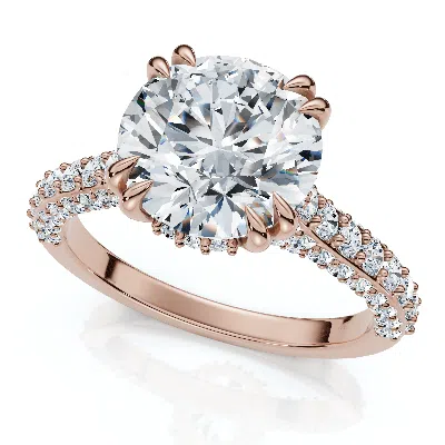 Pompeii3 Certified 2 3/4ct Diamond Engagement Ring 14k Gold Lab Grown In Neutral