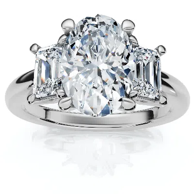 Pompeii3 Certified 2 3/4ct Jenn Oval Diamond Engagement Ring 14k Gold Or Platinum Lab In Red