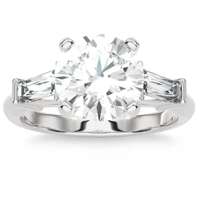 Pompeii3 Certified 2 5/8ct 3-stone Baguette Diamond Engagement Ring 14k Gold Lab Grown In Multi