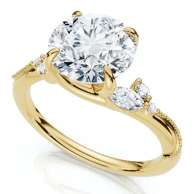 Pompeii3 Certified 2.10ct Camellia Diamond Engagement Ring 14k Gold Or Platinum Lab Grown