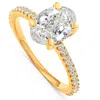 Pompeii3 Certified 2.33 Ct Oval Diamond Engagement Ring 14k Yellow Gold Lab Grown In Multi