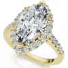 Pompeii3 Certified 2.40ct Marquise Halo Diamond Engagement Ring 14k Gold Or Pt Lab Grown In Multi