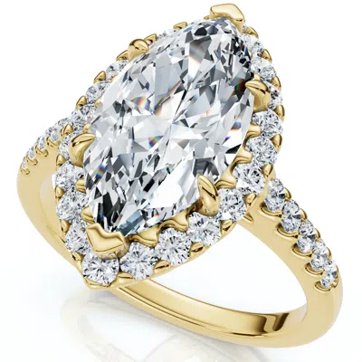 Pompeii3 Certified 2.40ct Marquise Halo Diamond Engagement Ring 14k Gold Or Pt Lab Grown In Multi