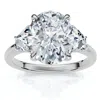 Pompeii3 Certified 2.63ct Oval & Trapezoid Diamond Ring 14k Gold Or Platinum Lab Grown