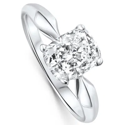 Pompeii3 Certified 2ct Cushion Solitaire Diamond Engagement Ring 14k Gold Lab Grown In Multi