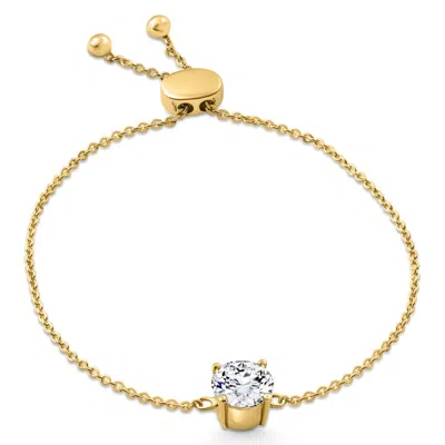 Pompeii3 Certified 2ct Diamond Solitaire Slider Bracelet 14k Gold Lab Grown In White