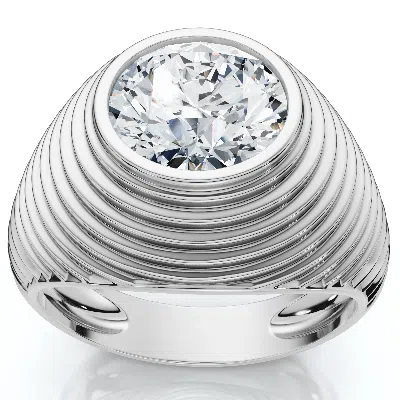 Pompeii3 Certified 2ct Kara Diamond Engagement Anniversary Ring 14k Gold Lab Grown In Metallic