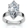 Pompeii3 Certified 2ct Marquise Cut Flat Cigar Band Engagement Ring 14k Gold Lab Grown In Multi