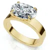 Pompeii3 Certified 2ct Oval East West Solitaire Engagement Ring 14k Gold Or Pt Lab Grown In Gold