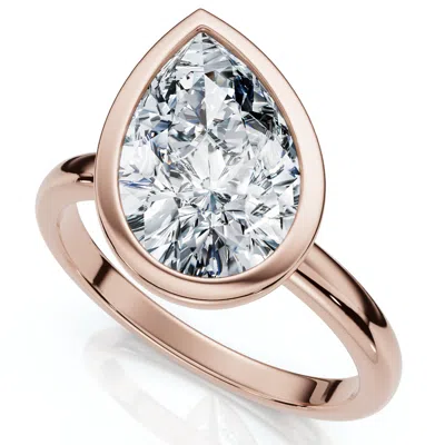 Pompeii3 Certified 2ct Pear Solitaire Diamond Engagement Ring 14k Gold Or Pt Lab Grown