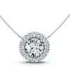 Pompeii3 Certified 3 1/2ct Euro Diamond Pendant 14k Gold 18" Women's Necklace Lab Grown In White