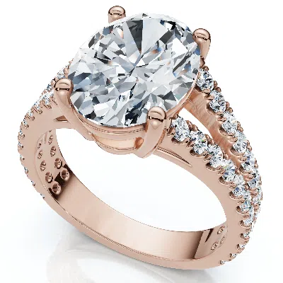 Pompeii3 Certified 3 1/2ct Maribel Oval Diamond Engagement Ring 14k Gold Or Pt Lab Grown