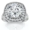 Pompeii3 Certified 3 5/8ct Cushion Halo Diamond Engagement Ring 14k Gold Lab Grown F/vs In Multi