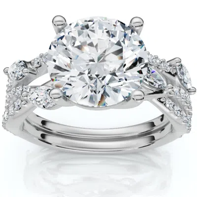 Pompeii3 Certified 3 5/8ct Diamond Engagement Wedding Ring Set 14k Gold Lab Grown In Multi