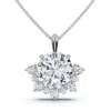 Pompeii3 Certified 3.25ct Diamond Pendant 14k Gold 18" Women's Necklace Lab Grown Fg/vs In White