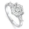 Pompeii3 Certified 3.54ct Hexagon Diamond Engagement Ring 14k Gold Lab Grown E/vvs2 Size: 7 In Multi