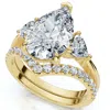 Pompeii3 Certified 3.60ct Diamond Engagement Wedding Ring Set 14k Gold Or Pt Lab Grown