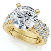 Pompeii3 Certified 3.75ct Diamond Engagement Matching Wedding Ring Set 14k Gold Lab Grown In Multi