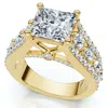 Pompeii3 Certified 3.80ct Princess Cut Diamond Engagement Ring 14k Gold Lab Grown In Multi