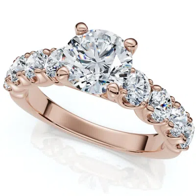 Pompeii3 Certified 3ct Diamond Engagement Ring 14k Gold Lab Grown