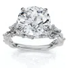 Pompeii3 Certified 3ct Garden Diamond Engagement Ring 14k Gold Or Platinum Lab Grown In Metallic