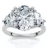 Pompeii3 Certified 3ct Oval Trilogy Diamond Engagement Ring 14k Gold Or Pt Lab Grown In White