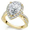Pompeii3 Certified 3ct Pear Shape Diamond Engagement Ring 14k Gold Or Platinum Lab Grown In Multi