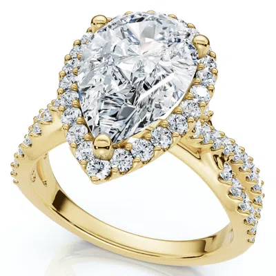 Pompeii3 Certified 3ct Pear Shape Diamond Engagement Ring 14k Gold Or Platinum Lab Grown In Multi