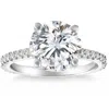 Pompeii3 Certified 4 1/2ct Diamond Engagement Ring 14k Gold Lab Grown With Sidestones In White