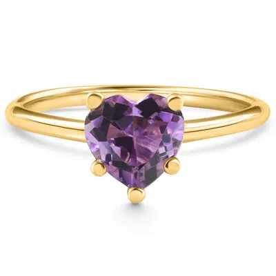 Pompeii3 Certified 4 1/2ct Radiant Cut Diamond Engagement Ring 14k Gold Lab Grown In Purple