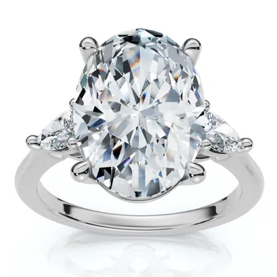 Pompeii3 Certified 4 1/3ct Oval/pear Diamond Engagement Ring 14k Gold Or Pt Lab Grown