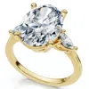 Pompeii3 Certified 4 1/3ct Oval/pear Diamond Engagement Ring 14k Gold Or Pt Lab Grown