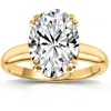 Pompeii3 Certified 4 Ct Oval Diamond Solitaire Engagement Ring 14k Yellow Gold In Silver