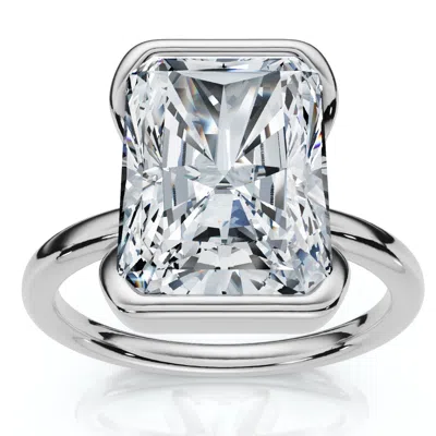 Pompeii3 Certified 4ct Radiant Solitaire Diamond Engagement Ring 14k Gold Or Pt Lab Grown In Metallic
