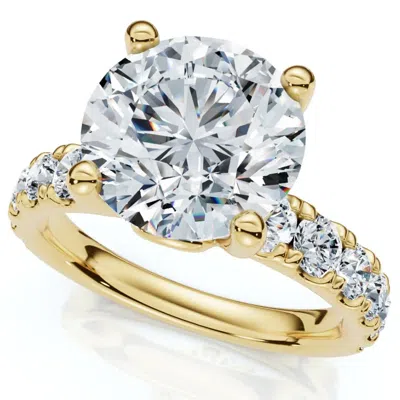 Pompeii3 Certified 4ct Tw Diamond Pave Engagement Ring In 14k Gold Lab Grown In Pattern