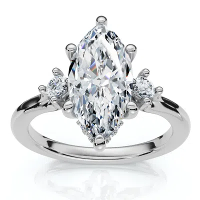 Pompeii3 Certified 4ct Viviana Marquise Diamond Engagement Ring 14k Gold Or Platinum In Silver