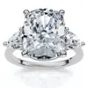 Pompeii3 Certified 5 1/2ct Annie Cushion Diamond Engagement Ring 14k Gold Or Pt Lab Grown In White