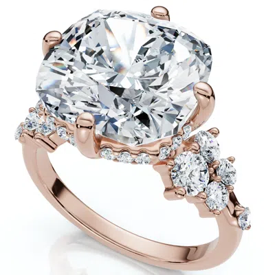 Pompeii3 Certified 5 1/2ct Muse Cushion Diamond Engagement Ring 14k Gold Or Pt Lab Grown In Multi