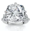 Pompeii3 Certified 5 1/2ct Muse Cushion Diamond Engagement Ring 14k Gold Or Pt Lab Grown In Silver