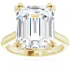 Pompeii3 Certified 5.02ct Emerald Cut Diamond Designer Engagement Ring Lab Grown 14k Gold In Silver