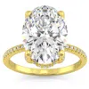 Pompeii3 Certified 5.33ct Oval Diamond Side Halo Engagement Ring 14k Gold Lab Grown In Silver