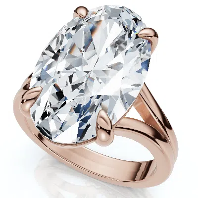 Pompeii3 Certified 5ct Abner Oval Solitaire Diamond Engagement Ring 14k Gold Lab Grown